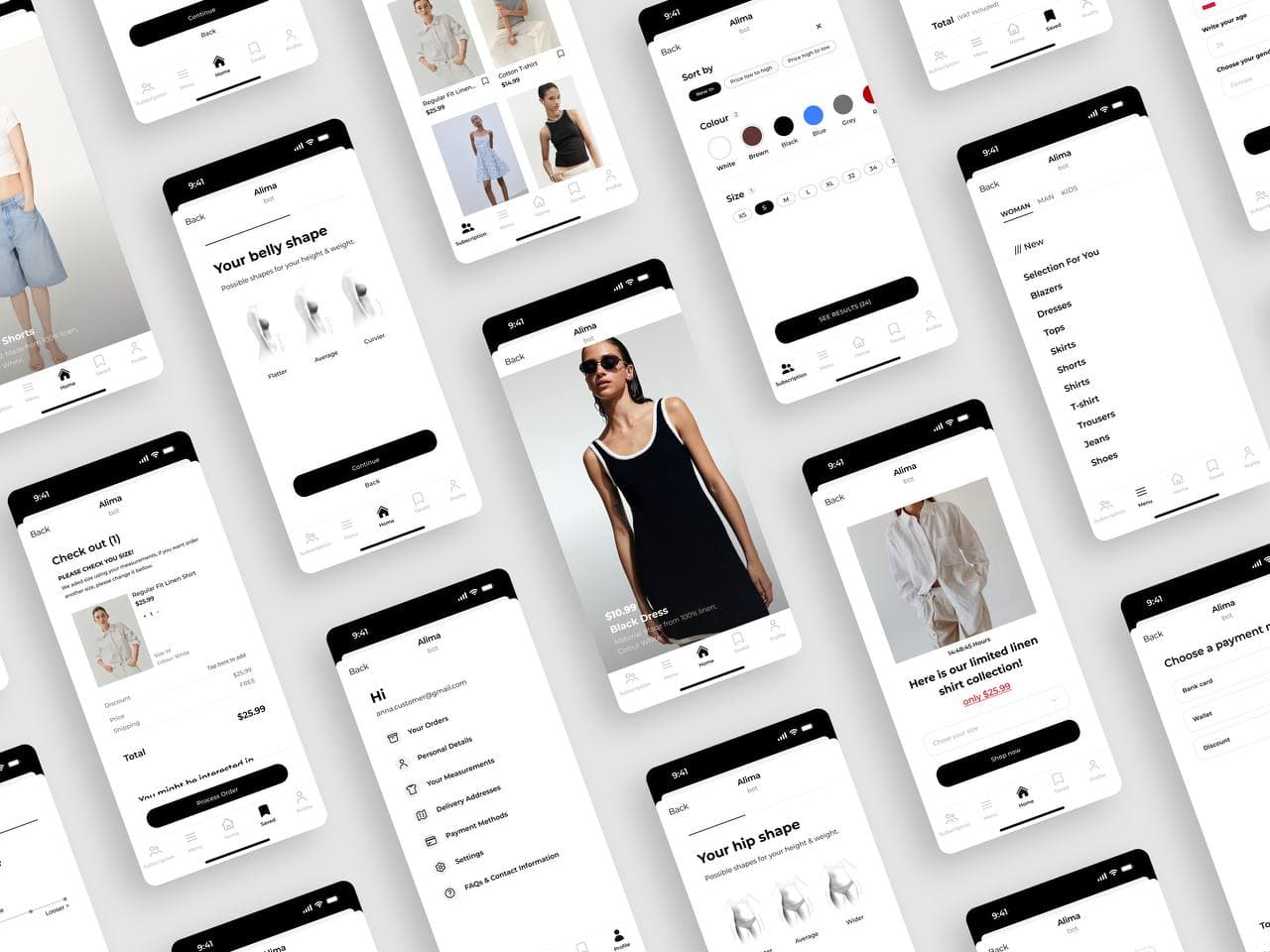 Alima e-commerce app interface